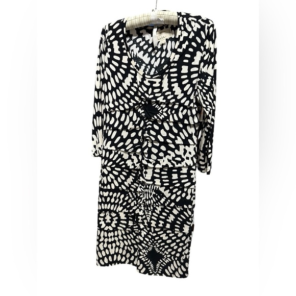 Nicole Miller Black and white Long Sleeve Dress - Picture 8 of 8